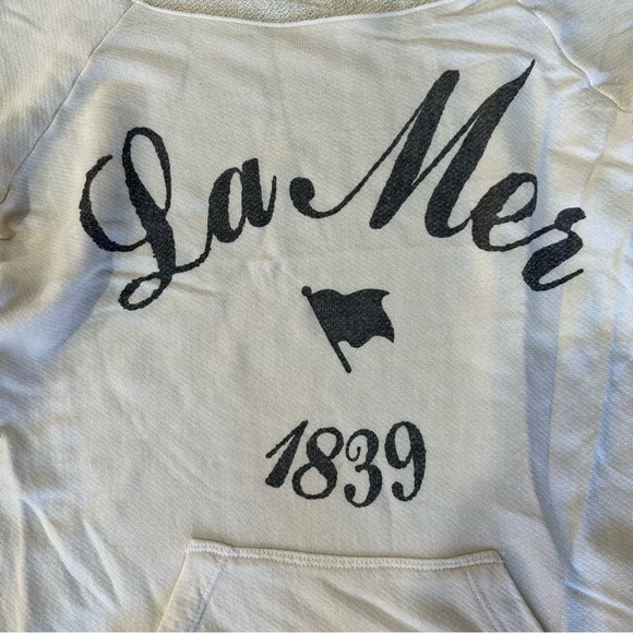 SUNDRY La Mer 1839 Long Sleeve Lightweight Sweatshirt Top Shirt Off-White - Picture 7 of 8
